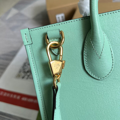 gg Bananya Print Small Tote Green For Women, Women&#8217;s Bags 12.2in/31cm gg 659983 U22AG 3067