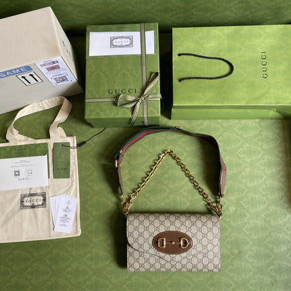 gg Horsebit 1955 Small Bag Beige For Women 10.2in/26cm gg