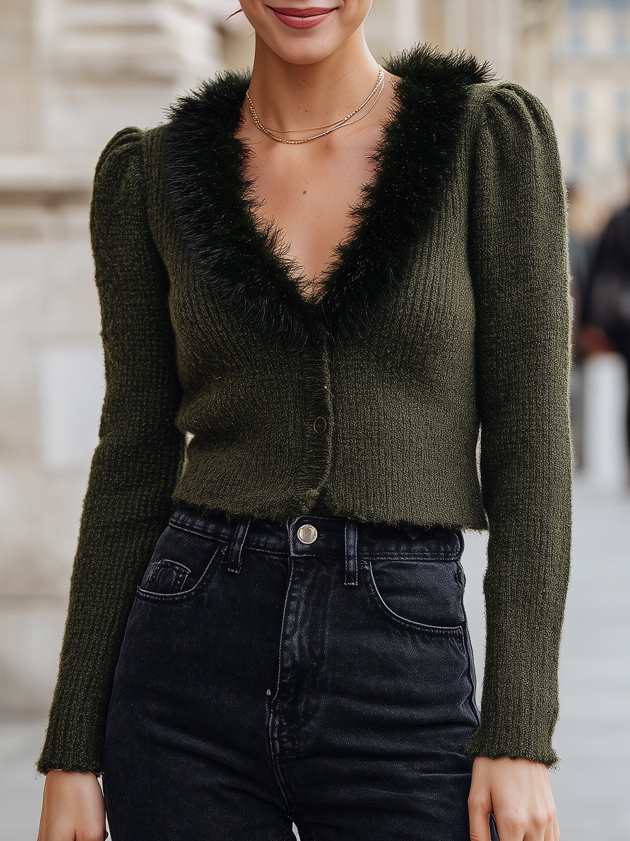 Forest Fringe Knit Cardigan