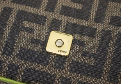Fendi Baguette Brown Fabric Bag
