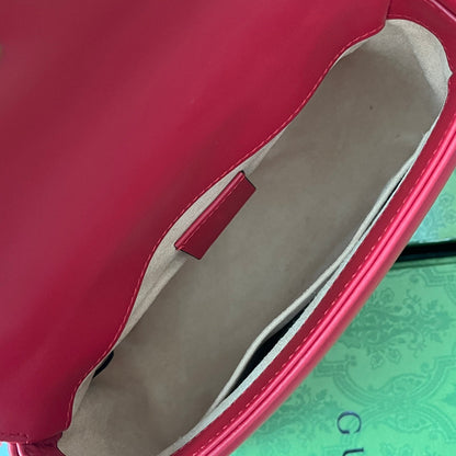 gg Marmont Mini Top Handle Bag Red For Women, Women&#8217;s Bags 8.3in/21cm gg ‎