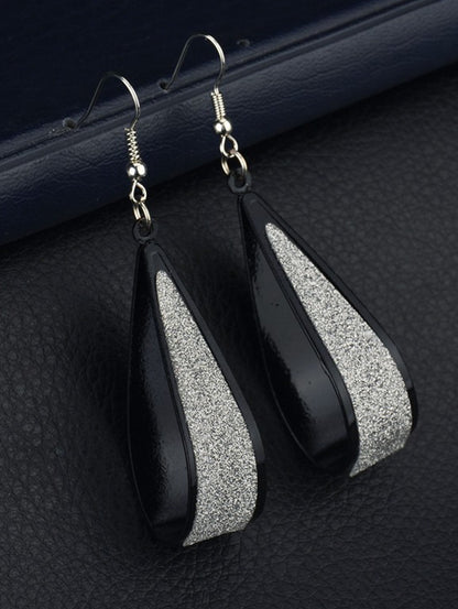 Elegant Sparkly Water Droplet Shaped Earrings