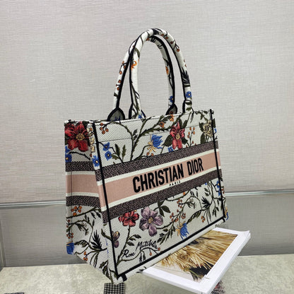 DI Medium Book Tote Bag By Maria Grazia Chiuri For Women 14in/36cm CD