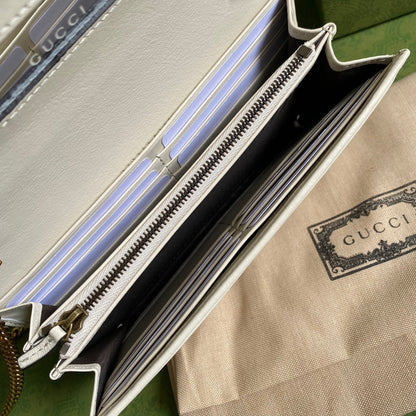 gg Diana Chain Wallet With Bamboo White For Women, Women&#8217;s Bags 7.4in/19cm gg 658243 17Q0T 9022