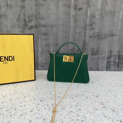 FI Nano Peekaboo Charm Crossbody Green Bag For Woman 12cm/4.5in