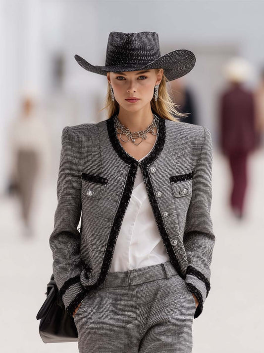 Elegant And Classic Grey Covered Woolen Jacket
