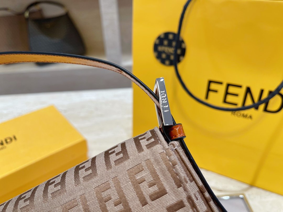 Fendi Baguette Zucca monogram Beige Light brown Dark brown