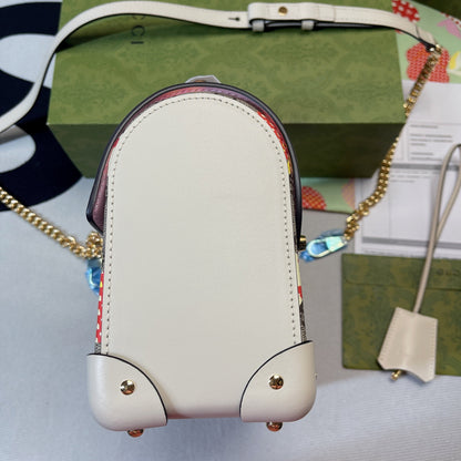 gg Padlock gg Small amboo Strawberry Shoulder Bag Beige For Women, Women&#8217;s Bags 9.5in/24cm gg