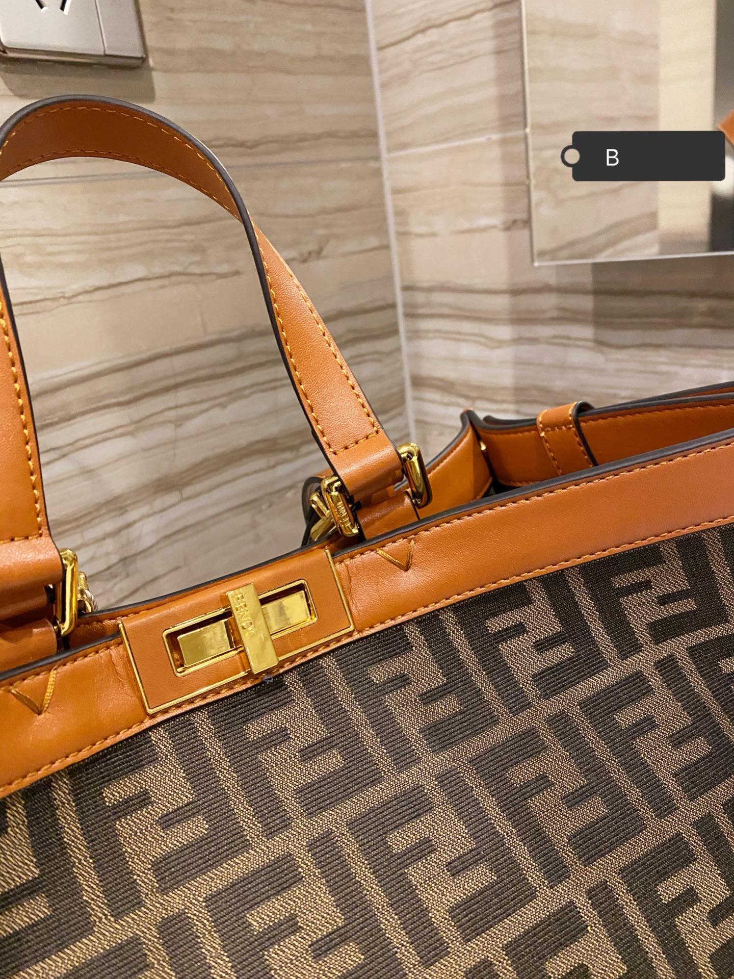 Fendi Peekaboo X-Tote Green Canvas