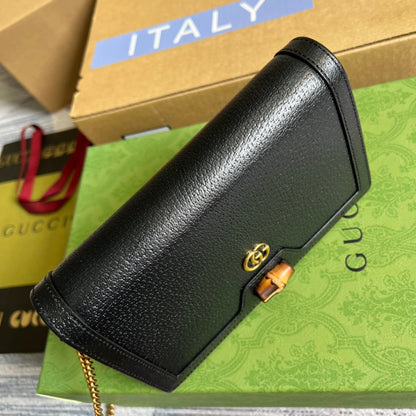 gg Diana Mini Bag With Bamboo Black For Women, Women&#8217;s Bags 7.5in/19cm gg 696817 DJ20T 1000