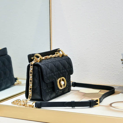 DIOR JOLIE SMALL TOP HANDLE BAG BLACK 19CM M9271UBHI M900