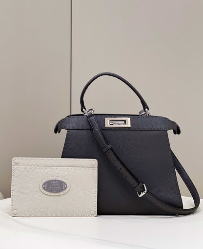 FI Peekaboo ISeeU Medium Black For Women, Handbags, Shoulder Bag 13.1in/33.5cm FF