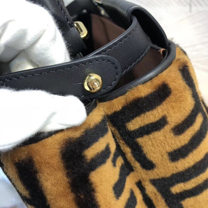 FI Peekaboo Handle Bag Brown For Women, Bags 14.9in/38cm FF
