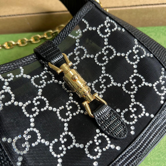 gg Jackie 1961 Mini Shoulder Bag Black For Women, Women&#8217;s Bags 7.5in/19cm gg