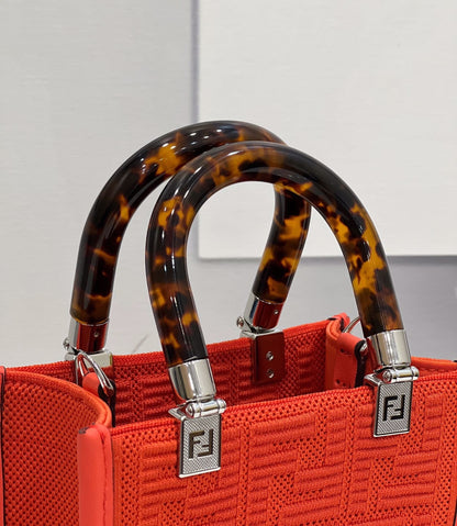 FI Mini Sunshine Shopper Red For Women, Handbags, Shoulder And CrossBody Bags 7.1in/18cm FF 8BS051
