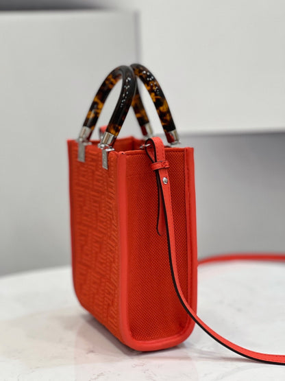 FI Mini Sunshine Shopper Red For Women, Handbags, Shoulder And CrossBody Bags 7.1in/18cm FF 8BS051
