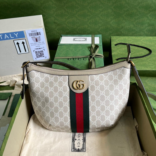 gg Ophidia gg Small Shoulder Bag Beige For Women, Women&#8217;s Bags 11.8in/30cm gg 598125 UULAT 9682