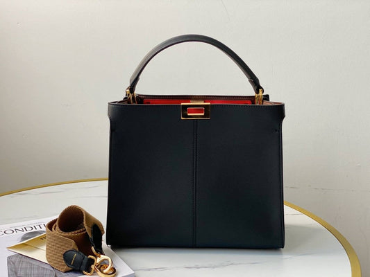 FI Peekaboo X-Lite Tote Medium Black Bag For Woman 30cm/12in