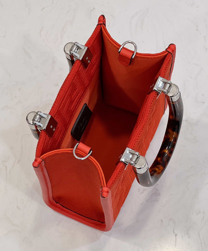 FI Mini Sunshine Shopper Red For Women, Handbags, Shoulder And CrossBody Bags 7.1in/18cm FF 8BS051