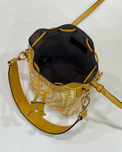 FI Mon Tresor Bag Yellow For Women, Handbags, Shoulder And Crossbody Bags 7.1in/18cm FF 8BS010