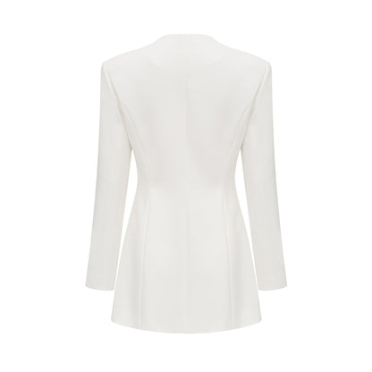 Fionnghuala White Crystal Embellished Mini Dress