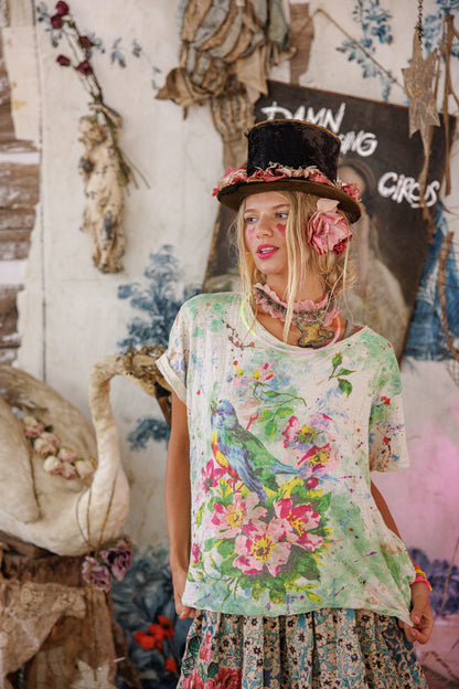 Floral Songbird Art Class Tee