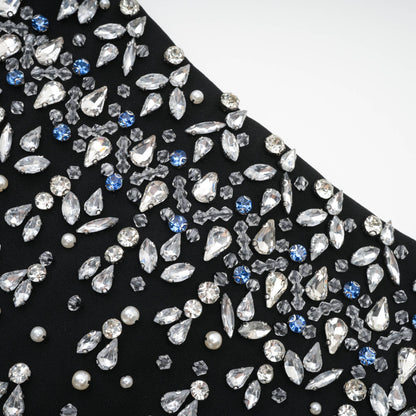 Melisande black embellished mini dress