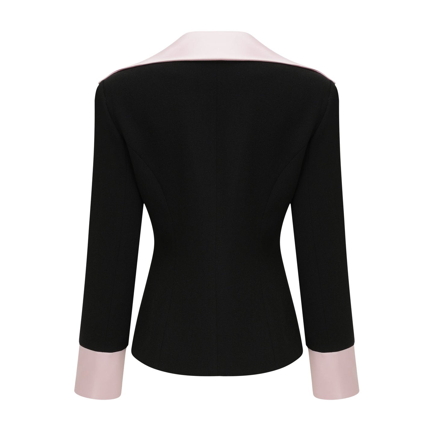 Uaine Black Two-Piece Jacket and Skirt Set