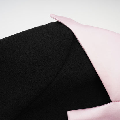 Uaine Black Two-Piece Jacket and Skirt Set