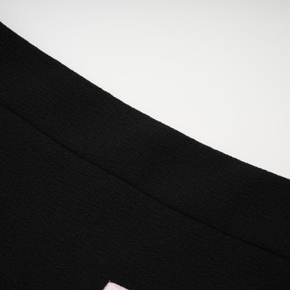 Uaine Black Two-Piece Jacket and Skirt Set