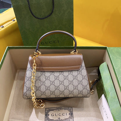 gg Horsebit 1955 Mini Bag Brown For Women, Women&#8217;s Bags 8.7in/22cm gg ‎703848 9AAAJ 8563