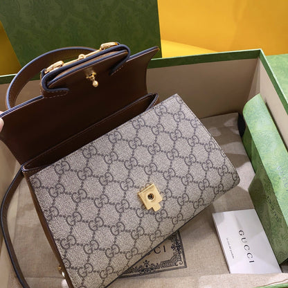 gg Horsebit 1955 Mini Bag Brown For Women, Women&#8217;s Bags 8.7in/22cm gg ‎703848 9AAAJ 8563