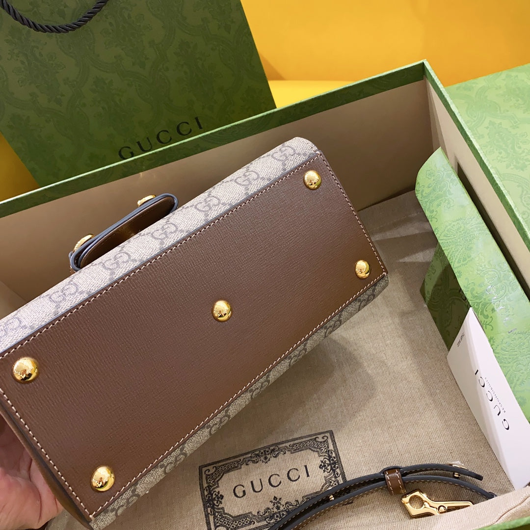 gg Horsebit 1955 Mini Bag Brown For Women, Women&#8217;s Bags 8.7in/22cm gg ‎703848 9AAAJ 8563