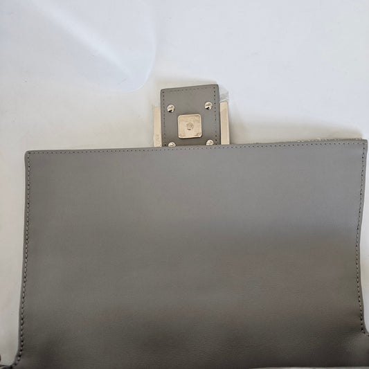 Fendi silver sequin and leather baguette bag