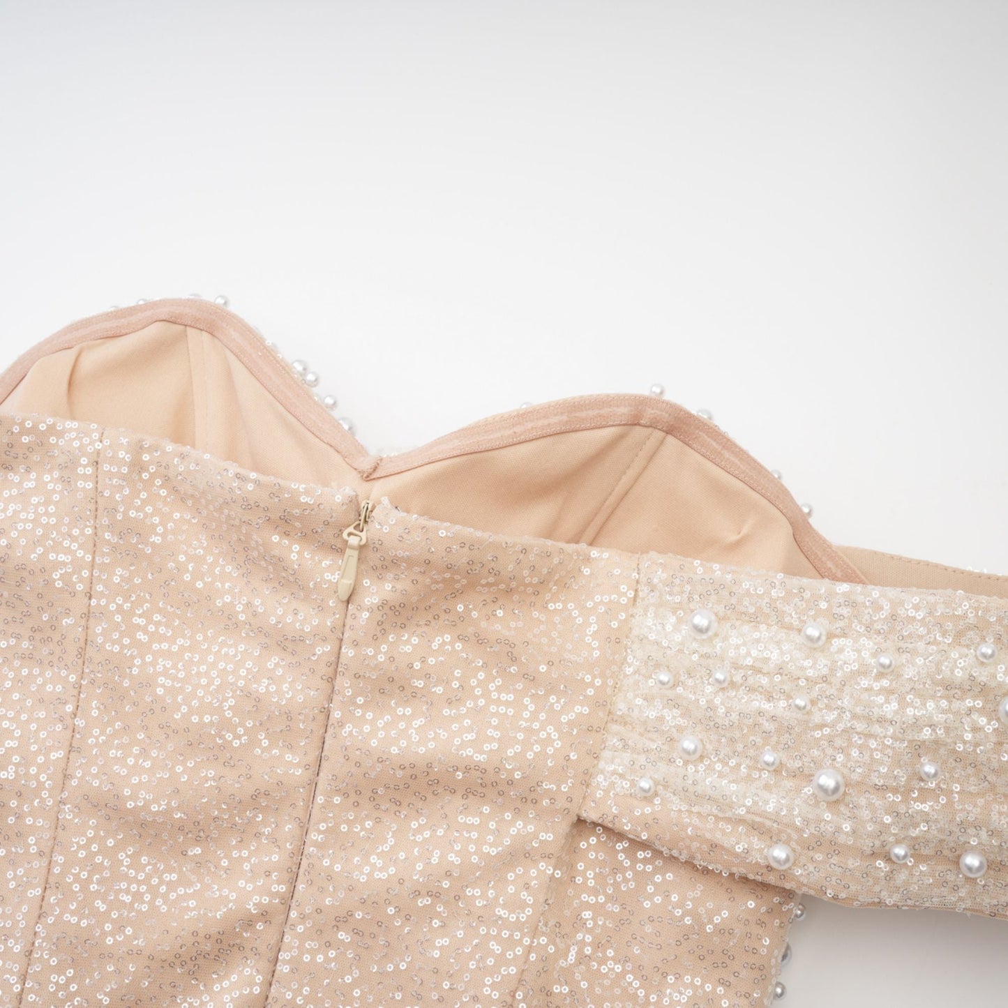 Sabine Faux Pearl Embellished Maxi Dress