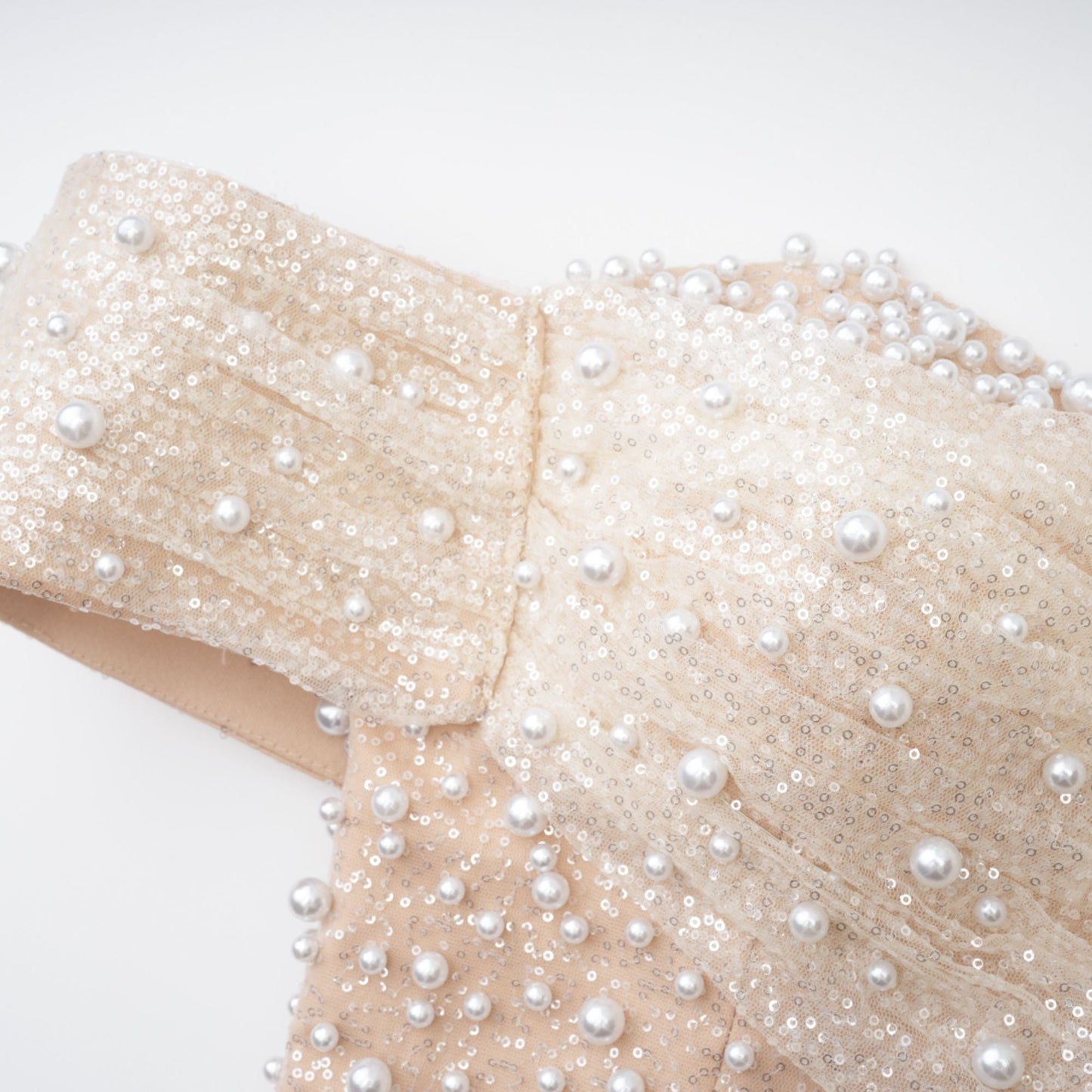 Sabine Faux Pearl Embellished Maxi Dress