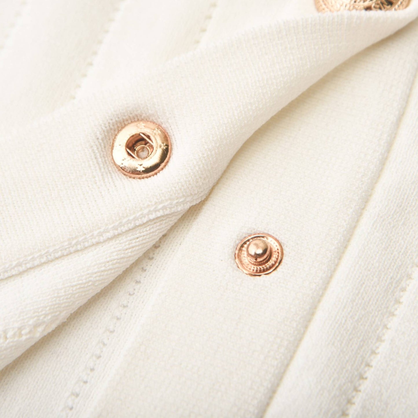 Button detailing knitted top & skirt matching set
