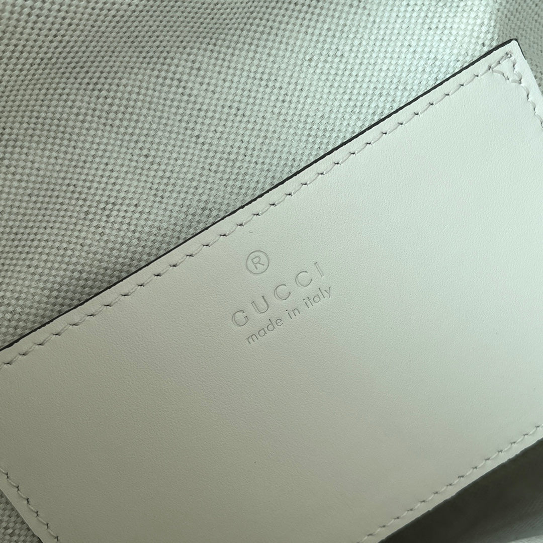 gg Bamboo Small Backpack White For Women, Women&#8217;s Bags 8.6in/22cm gg ‎‎702101 UZY0T 9022