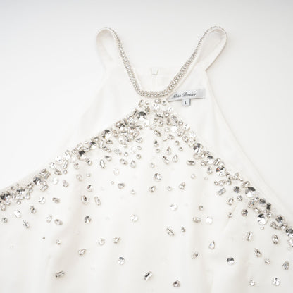 Xanthea black embellished mini dress