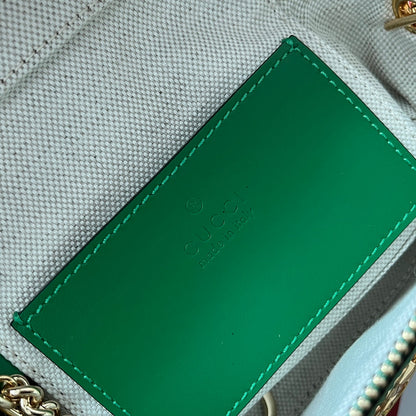 gg Quilted gg Mini Handbag Green For Women, Women&#8217;s Bags 6.3in/16cm gg 723770 UM8IG 3219